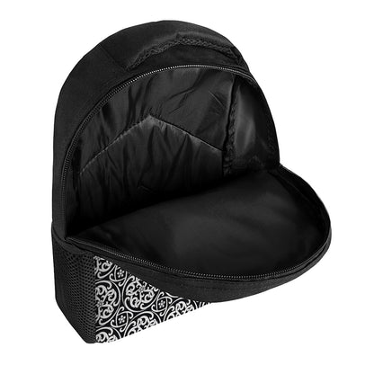 Black And White Celtic Pattern Print Casual Backpack