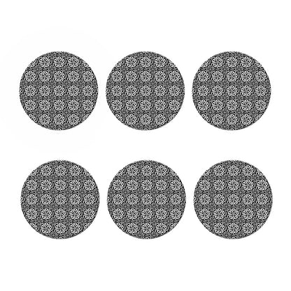 Black And White Celtic Pattern Print Coaster Set