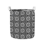 Black And White Celtic Pattern Print Collapsible Laundry Basket