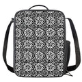 Black And White Celtic Pattern Print Crossbody Lunch Bag