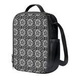 Black And White Celtic Pattern Print Crossbody Lunch Bag