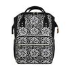 Black And White Celtic Pattern Print Diaper Bag