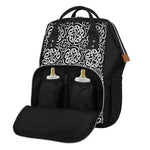 Black And White Celtic Pattern Print Diaper Bag