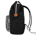 Black And White Celtic Pattern Print Diaper Bag