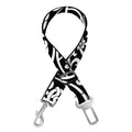 Black And White Celtic Pattern Print Dog Seat Belt