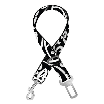 Black And White Celtic Pattern Print Dog Seat Belt