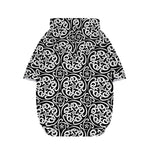 Black And White Celtic Pattern Print Dog Zip Up Hoodie