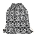Black And White Celtic Pattern Print Drawstring Bag