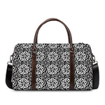 Black And White Celtic Pattern Print Duffle Bag