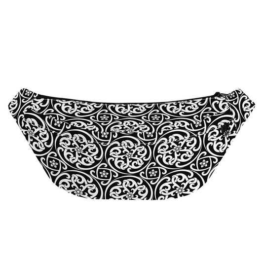 Black And White Celtic Pattern Print Fanny Pack