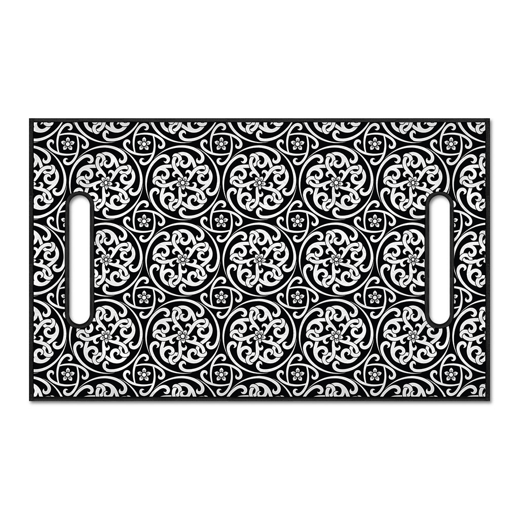 Black And White Celtic Pattern Print Golf Cart Seat Cover