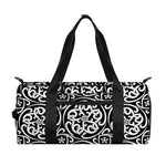 Black And White Celtic Pattern Print Gym Bag