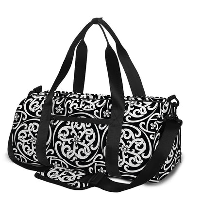 Black And White Celtic Pattern Print Gym Bag