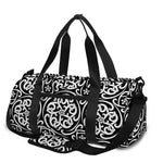 Black And White Celtic Pattern Print Gym Bag