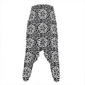Black And White Celtic Pattern Print Hammer Pants