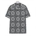 Black And White Celtic Pattern Print Hawaiian Shirt