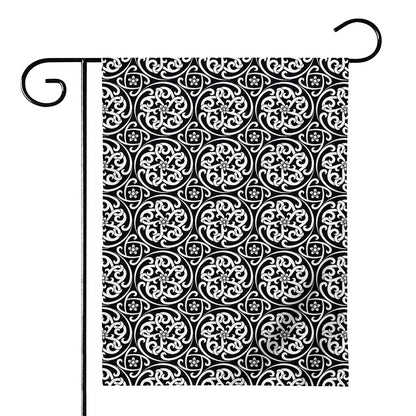 Black And White Celtic Pattern Print House Flag