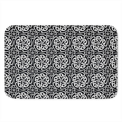 Black And White Celtic Pattern Print Indoor Door Mat