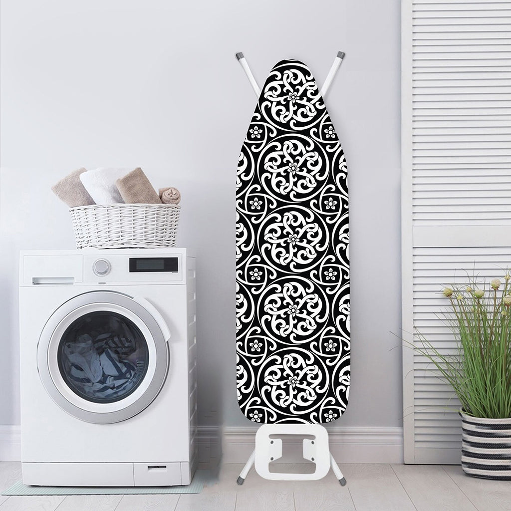 Black And White Celtic Pattern Print Ironing Board Cover