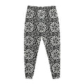 Black And White Celtic Pattern Print Jogger Pants