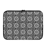 Black And White Celtic Pattern Print Laptop Sleeve