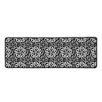 Black And White Celtic Pattern Print Long Kitchen Mat