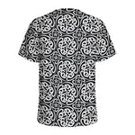Black And White Celtic Pattern Print Men's Sports T-Shirt