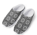 Black And White Celtic Pattern Print Mesh Casual Shoes