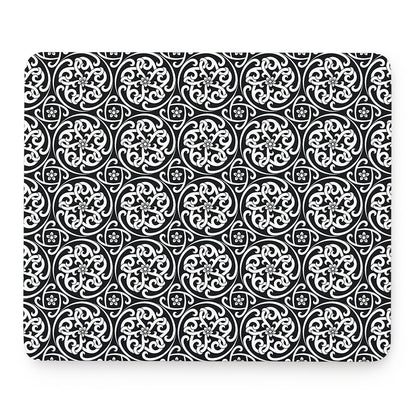 Black And White Celtic Pattern Print Mouse Pad