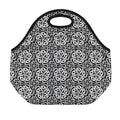 Black And White Celtic Pattern Print Neoprene Lunch Bag