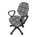Black And White Celtic Pattern Print Office Chair Cover