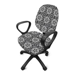 Black And White Celtic Pattern Print Office Chair Cover
