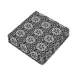 Black And White Celtic Pattern Print Outdoor Seat Cushion Cover