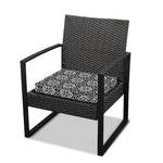 Black And White Celtic Pattern Print Outdoor Seat Cushion Cover