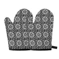Black And White Celtic Pattern Print Oven Mitts