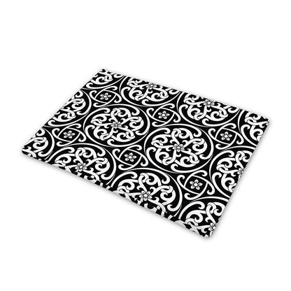 Black And White Celtic Pattern Print Pet Cooling Mat Cover