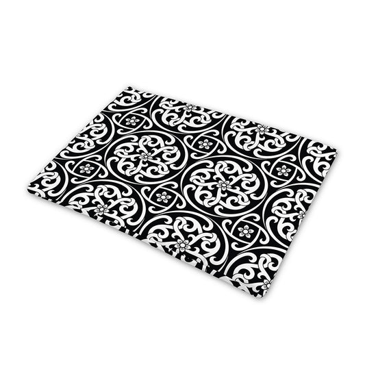 Black And White Celtic Pattern Print Pet Cooling Mat Cover