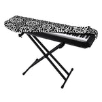 Black And White Celtic Pattern Print Piano Keyboard Cover