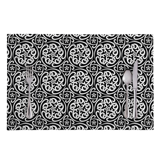 Black And White Celtic Pattern Print Placemat
