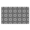 Black And White Celtic Pattern Print Polyester Doormat