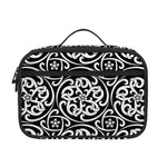 Black And White Celtic Pattern Print Portable Lunch Bag