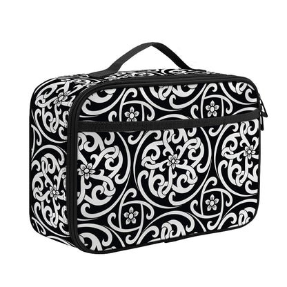 Black And White Celtic Pattern Print Portable Lunch Bag