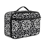 Black And White Celtic Pattern Print Portable Lunch Bag