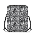 Black And White Celtic Pattern Print Rectangular Crossbody Bag