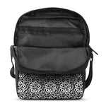 Black And White Celtic Pattern Print Rectangular Crossbody Bag