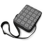 Black And White Celtic Pattern Print Rectangular Crossbody Bag