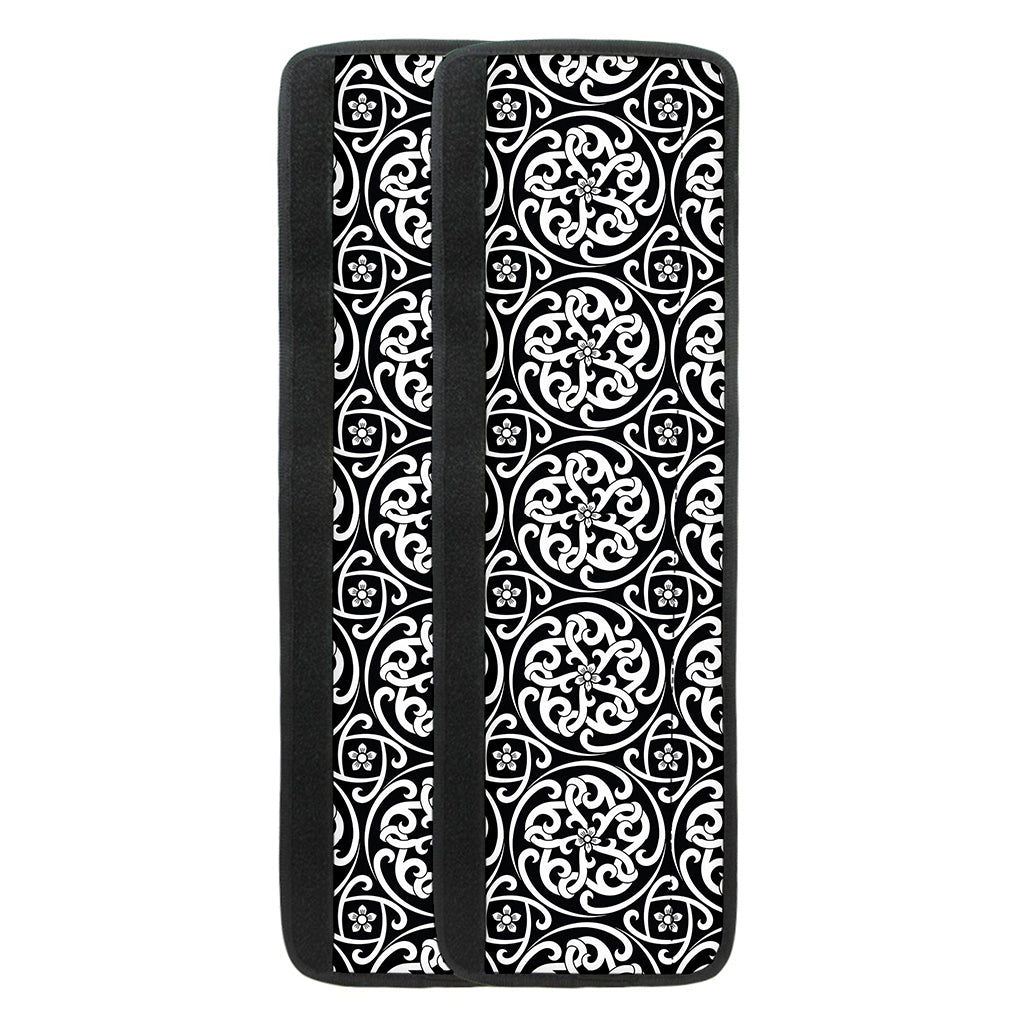 Black And White Celtic Pattern Print Refrigerator Handle Covers