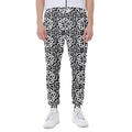 Black And White Celtic Pattern Print Joggers