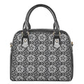 Black And White Celtic Pattern Print Shoulder Handbag