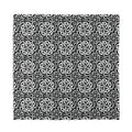Black And White Celtic Pattern Print Silk Bandana